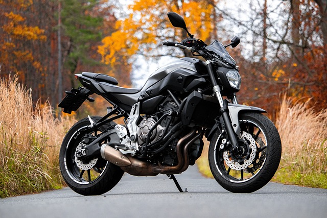 Covering noir mat sur moto