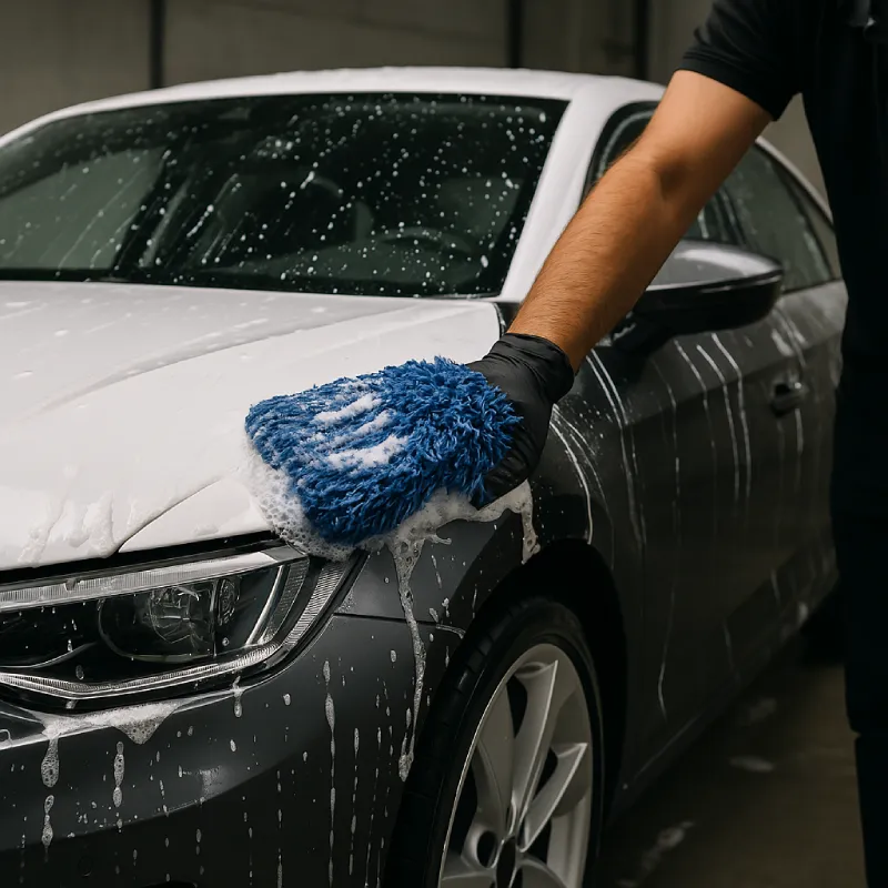 Nettoyage d'un covering à la main